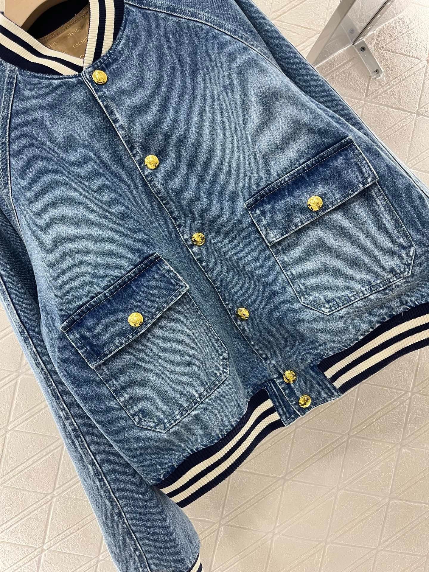 25ss new fashion denim baseball jacket