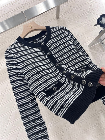 25ss new fashion cotton yarn material knitted cardigan