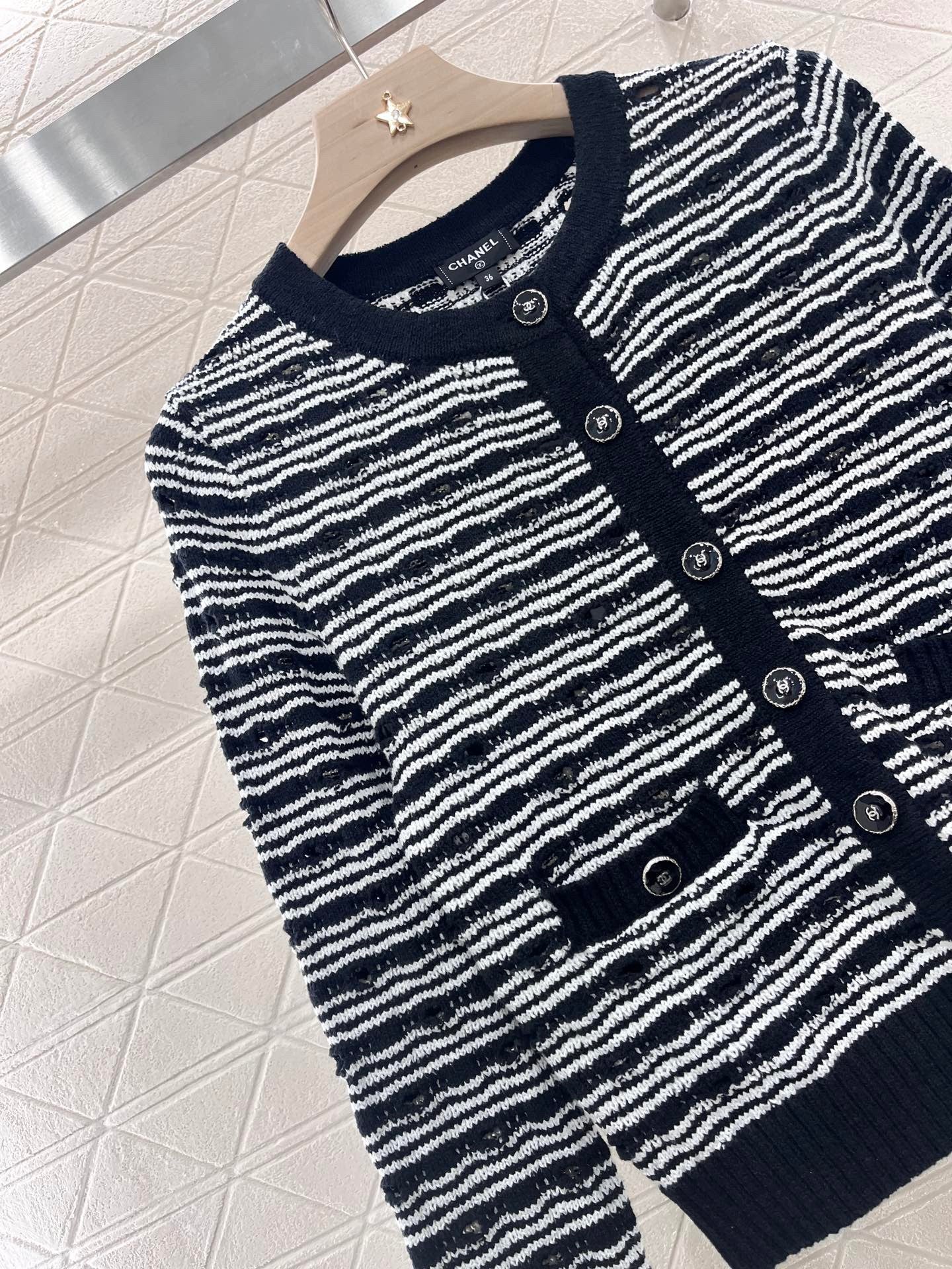 25ss new fashion cotton yarn material knitted cardigan