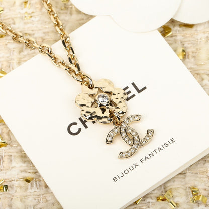 New arrival fairy temperament flower double C necklace