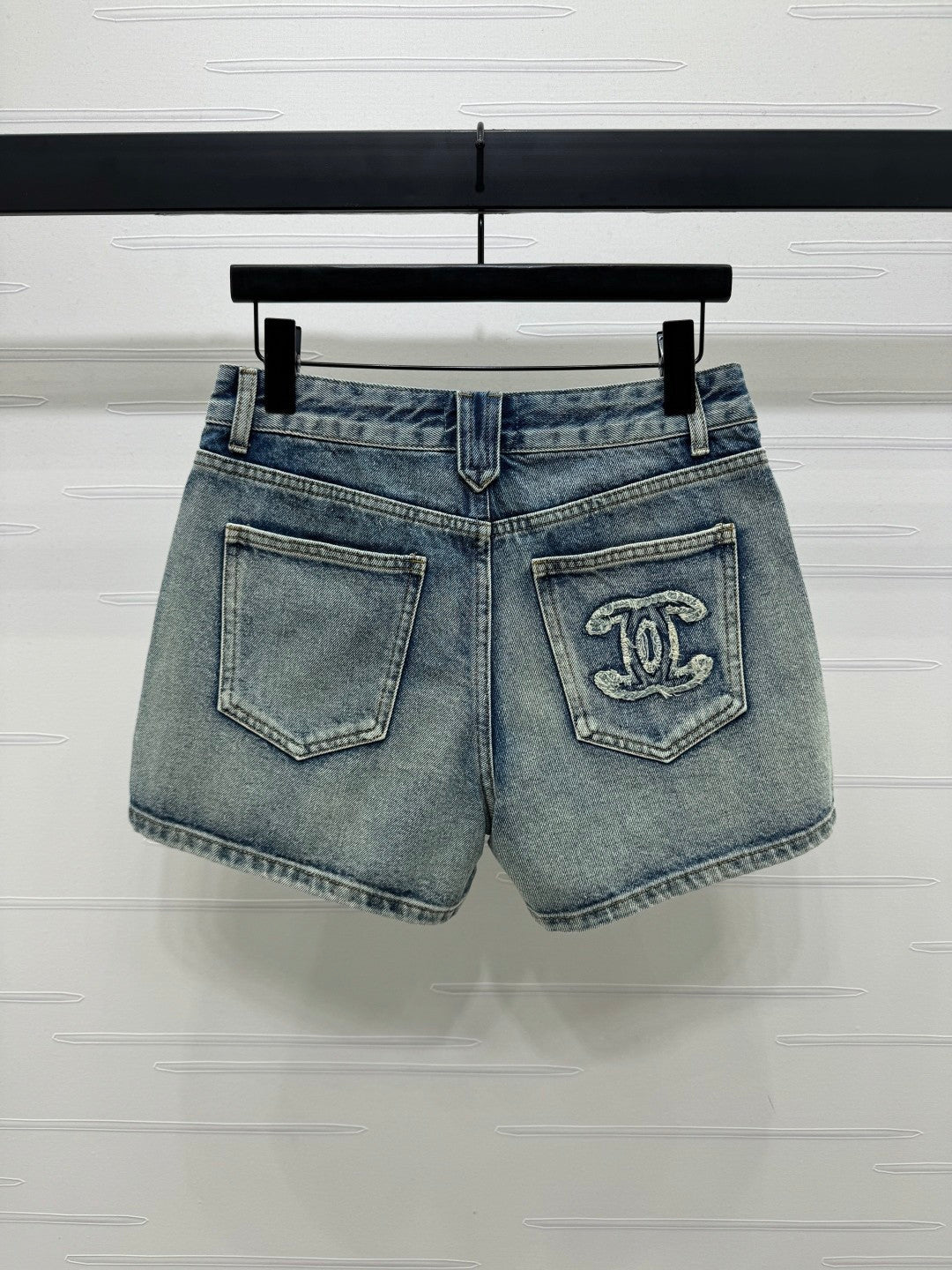 New fashion fringe cotton twill denim shorts