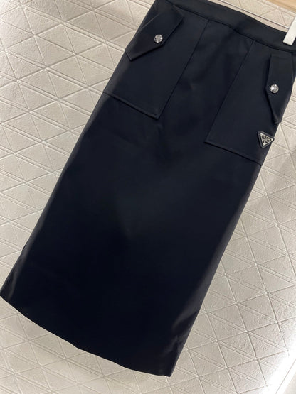 25ss new fashion high waist skirt in twill cotton