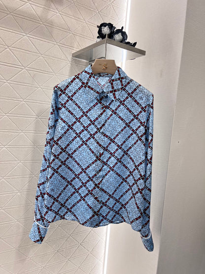 2025 new twill material comfortable and elegant printed shirt