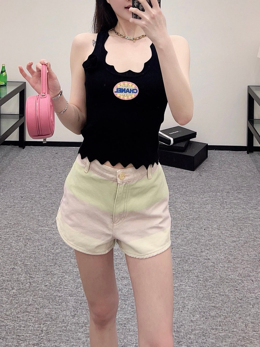 C* New Embroidered Knitted Vest