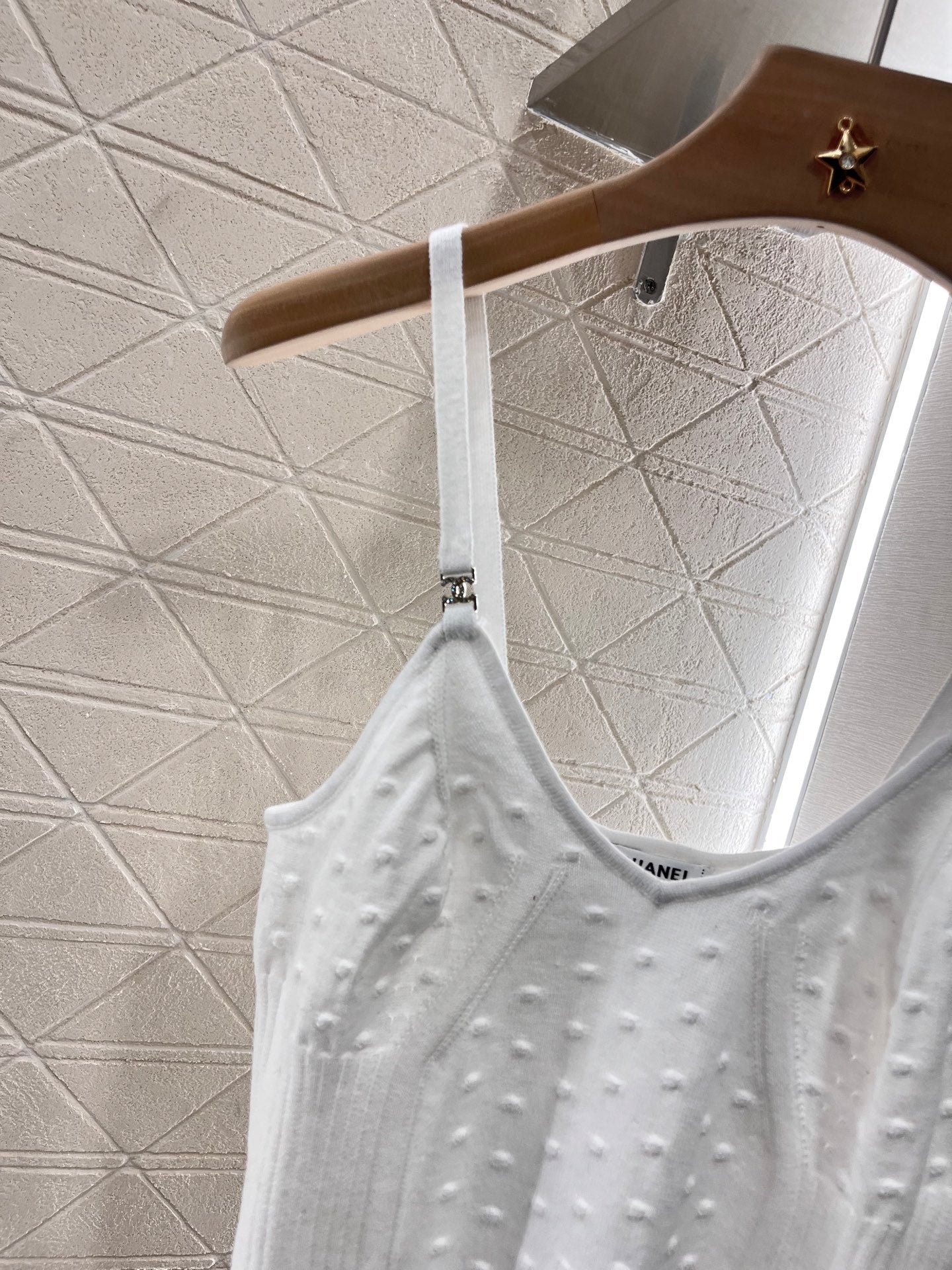 C*New Arrival Rhinestone Camisole Top Knitted Material