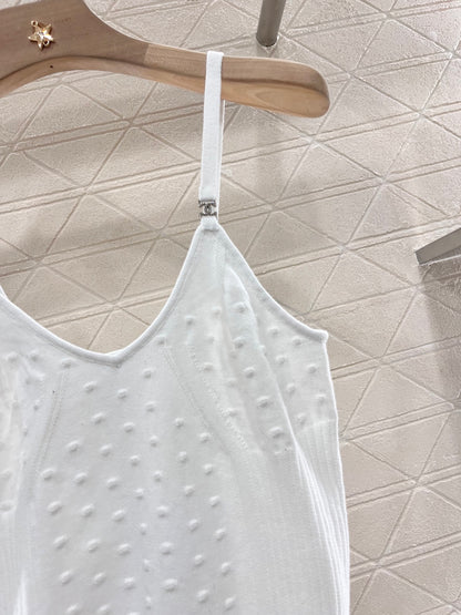 C*New Arrival Rhinestone Camisole Top Knitted Material