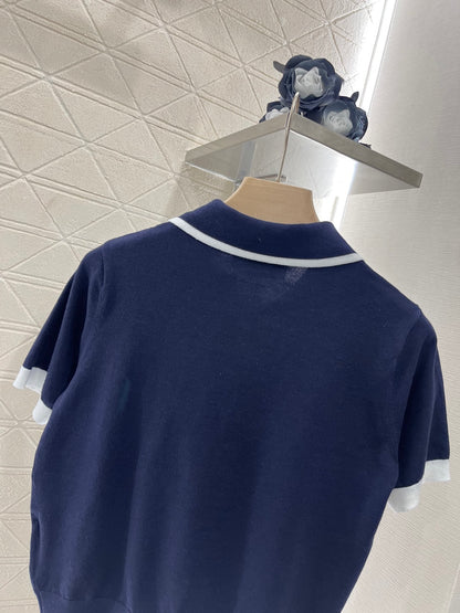 MI*MI*New Style Knitted Short Sleeves Wool Material