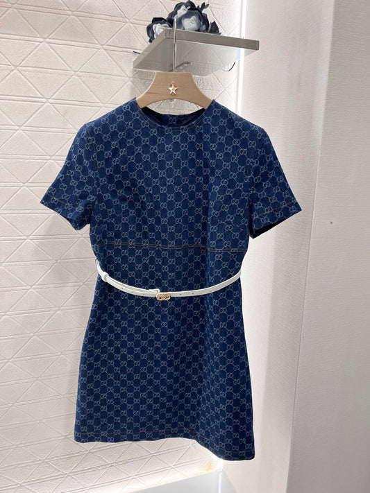 2025ss new style  Belt denim skirt