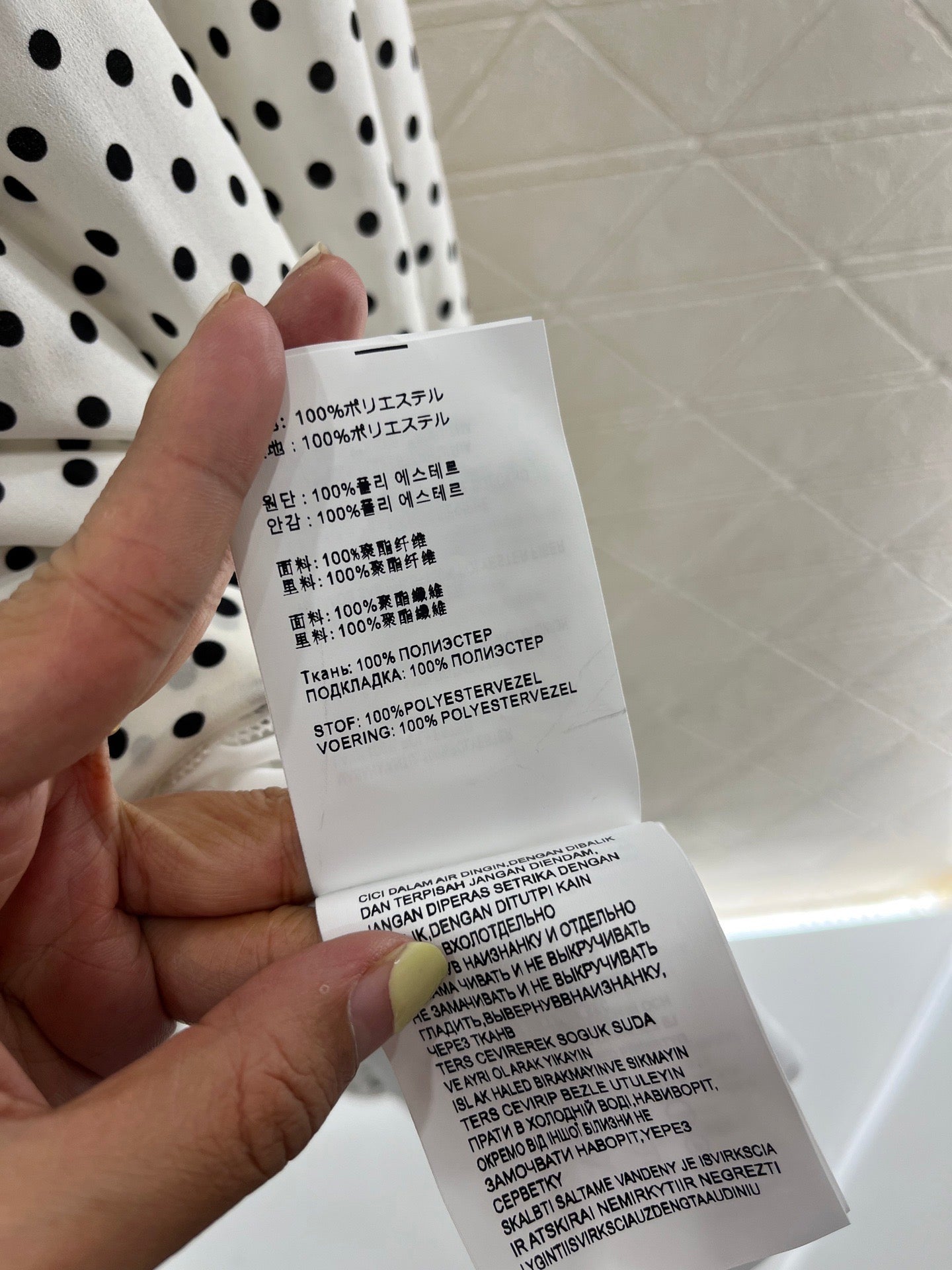 MI*MI*2025SS New Black and White Polka Dot Twill Silk Material