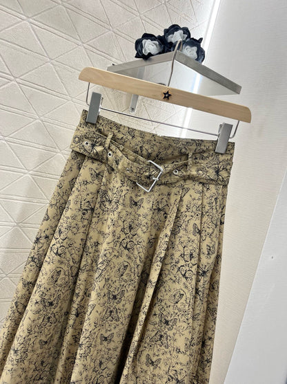 D*New Arrival Printed Belt Dress