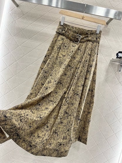 D*New Arrival Printed Belt Dress