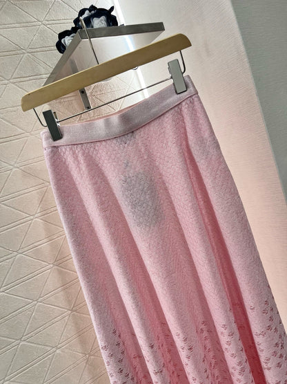C*New Arrival 2025SS Bow High Waist Full Skirt