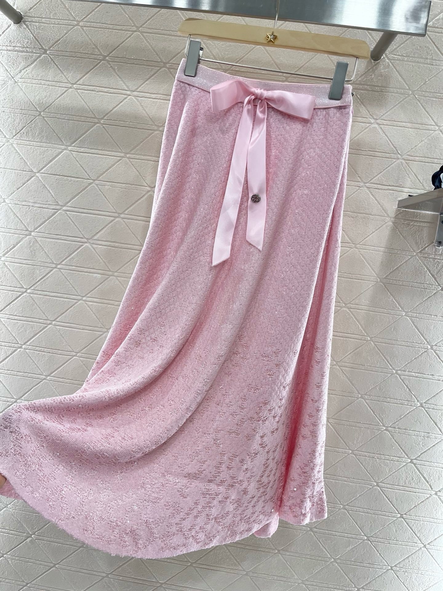 C*New Arrival 2025SS Bow High Waist Full Skirt