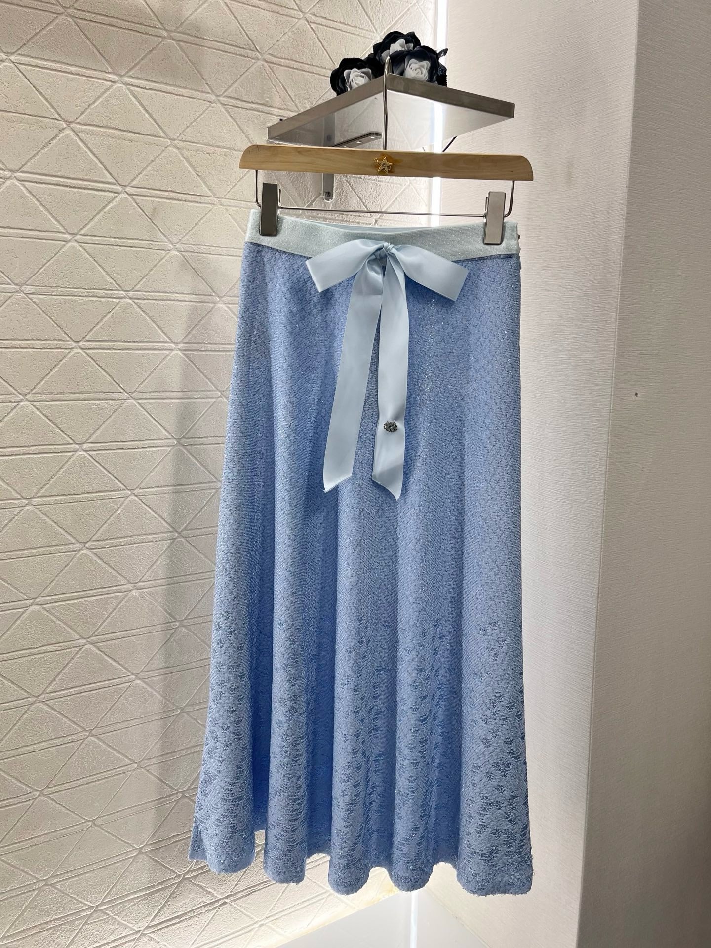 C*New Arrival 2025SS Bow High Waist Full Skirt