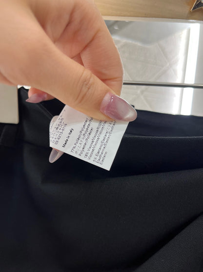 New Arrival 2025SS Leather Label Pleated Skirt