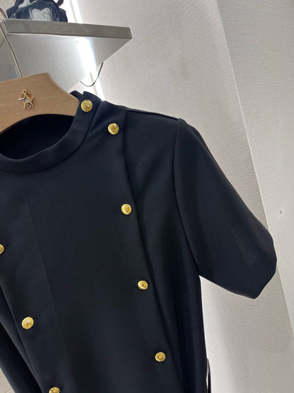 L*New Arrival 2025SS Belted Double Breasted Dress
