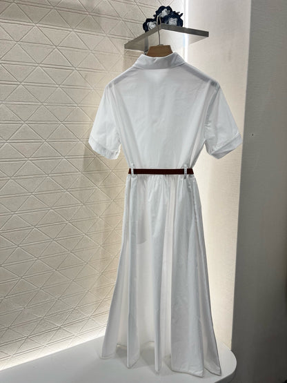 MI*MI* newest 2025SS lace belt dress, made of pure cotton