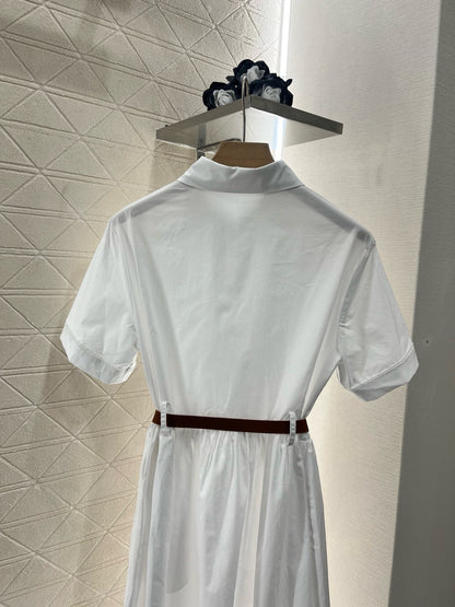 MI*MI* newest 2025SS lace belt dress, made of pure cotton