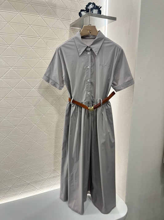 MI*MI* newest 2025SS lace belt dress, made of pure cotton