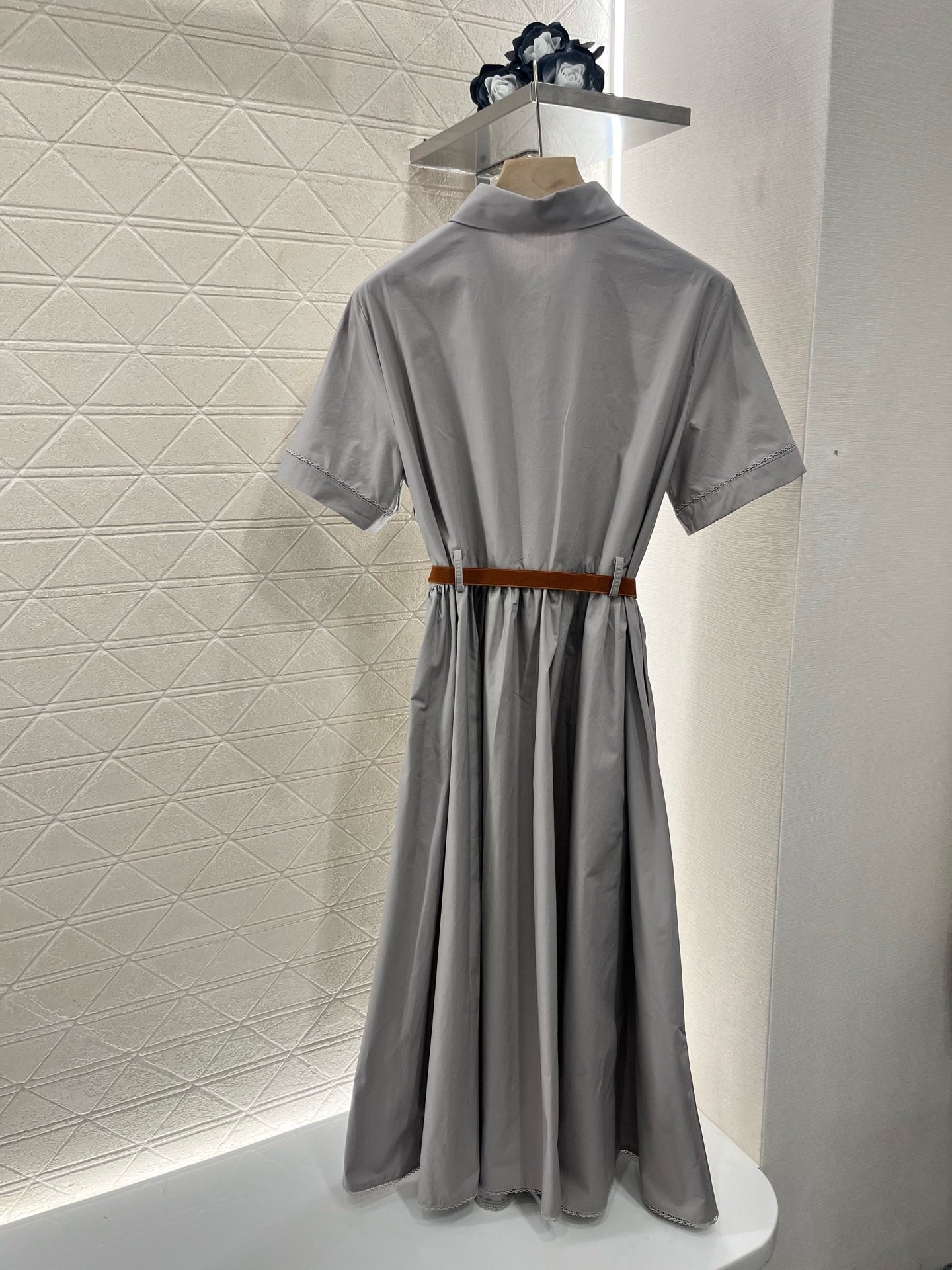 MI*MI* newest 2025SS lace belt dress, made of pure cotton