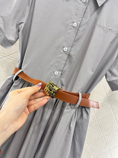 MI*MI* newest 2025SS lace belt dress, made of pure cotton