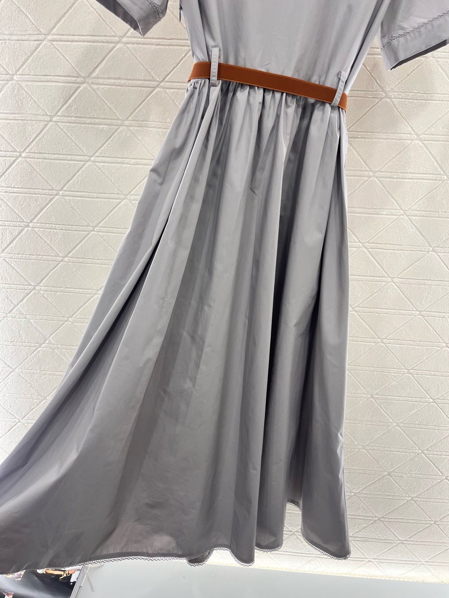 MI*MI* newest 2025SS lace belt dress, made of pure cotton
