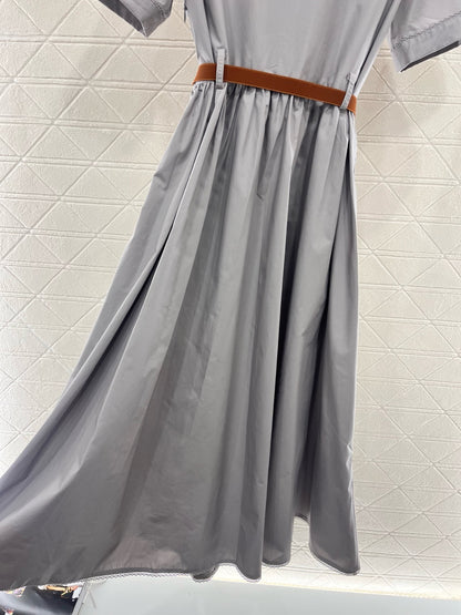 MI*MI* newest 2025SS lace belt dress, made of pure cotton