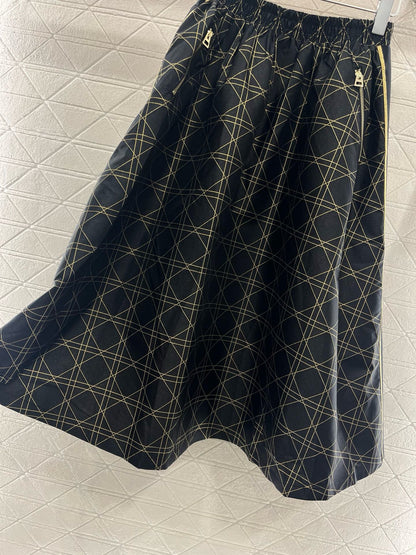 D*New Arrival High Waist Jacquard  Skirt
