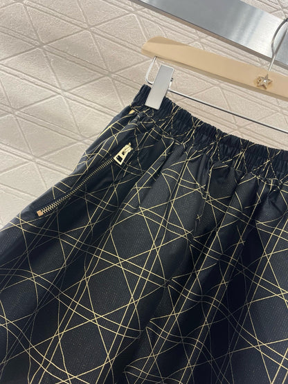 D*New Arrival High Waist Jacquard  Skirt