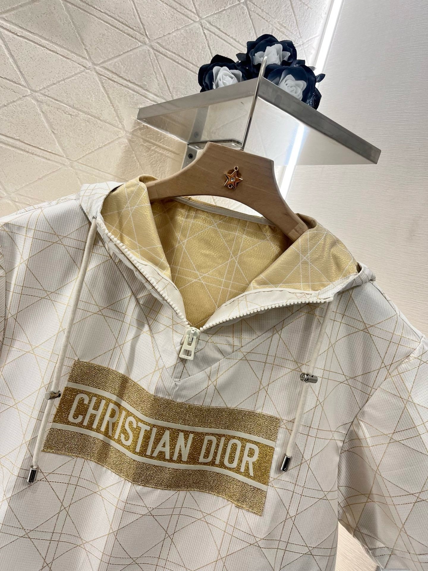 D*New arrival jacquard hooded top