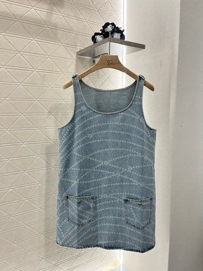 C*New Arrival 2025ss Denim Vest Dress