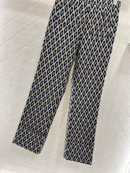 New Arrival Jacquard Lettering Straight Pants