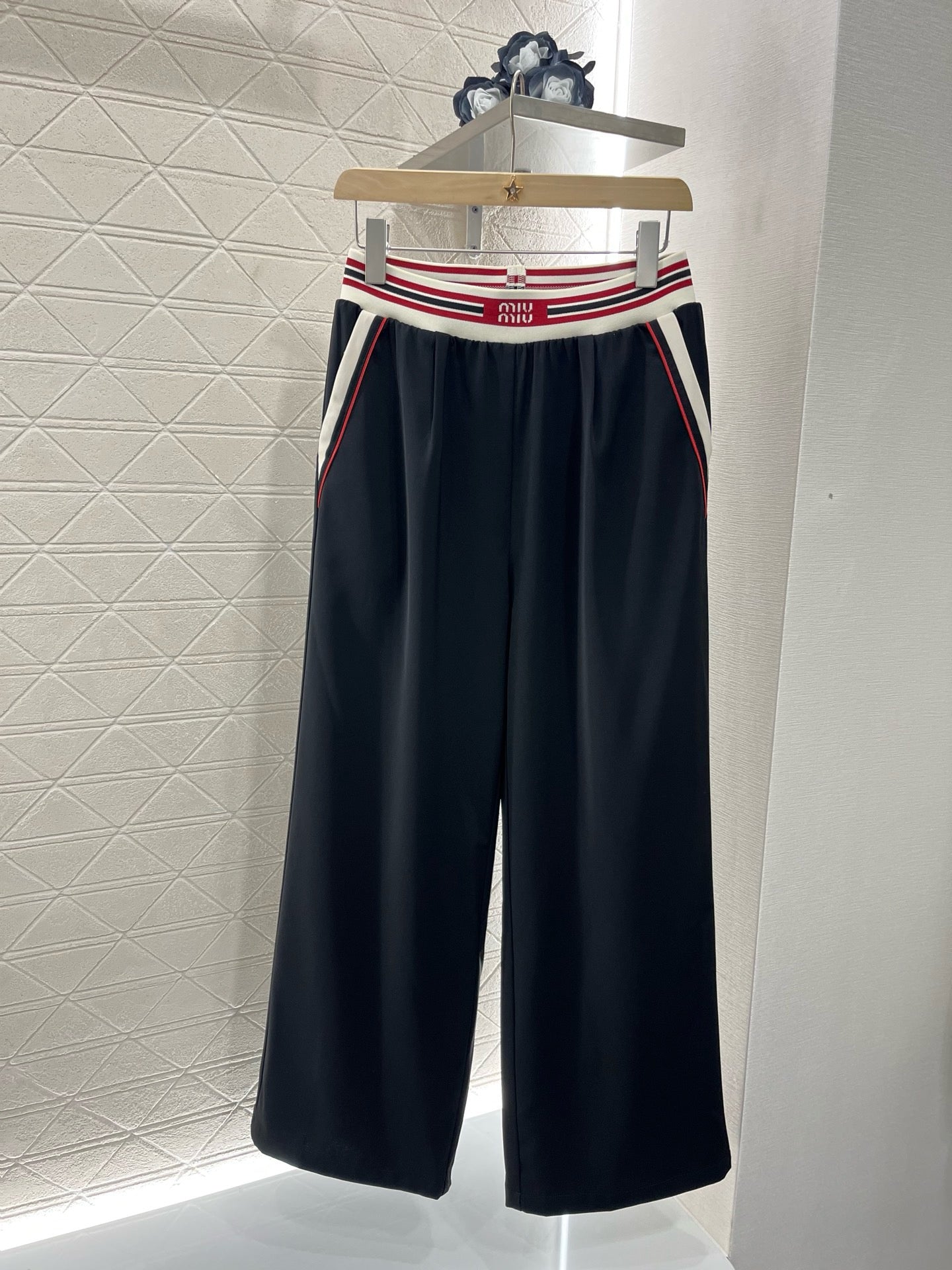 MI*MI*New Arrival Wide-Leg Pants with Web