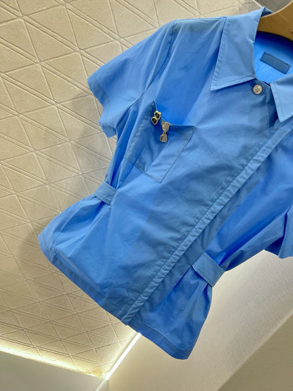 MI*MI*newest product 2025ss pin waist 100% cotton