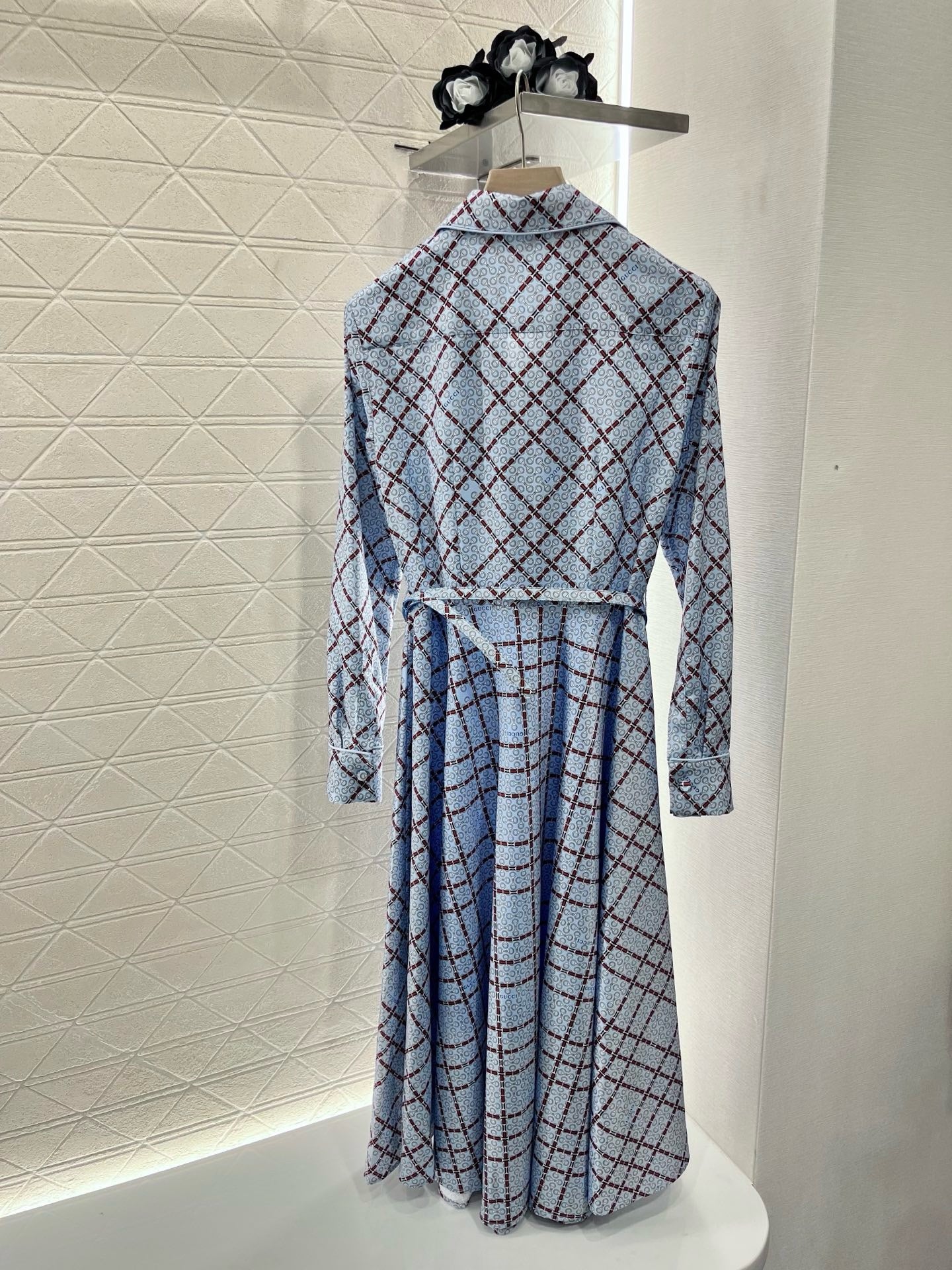 2025ss new product printed belt dress