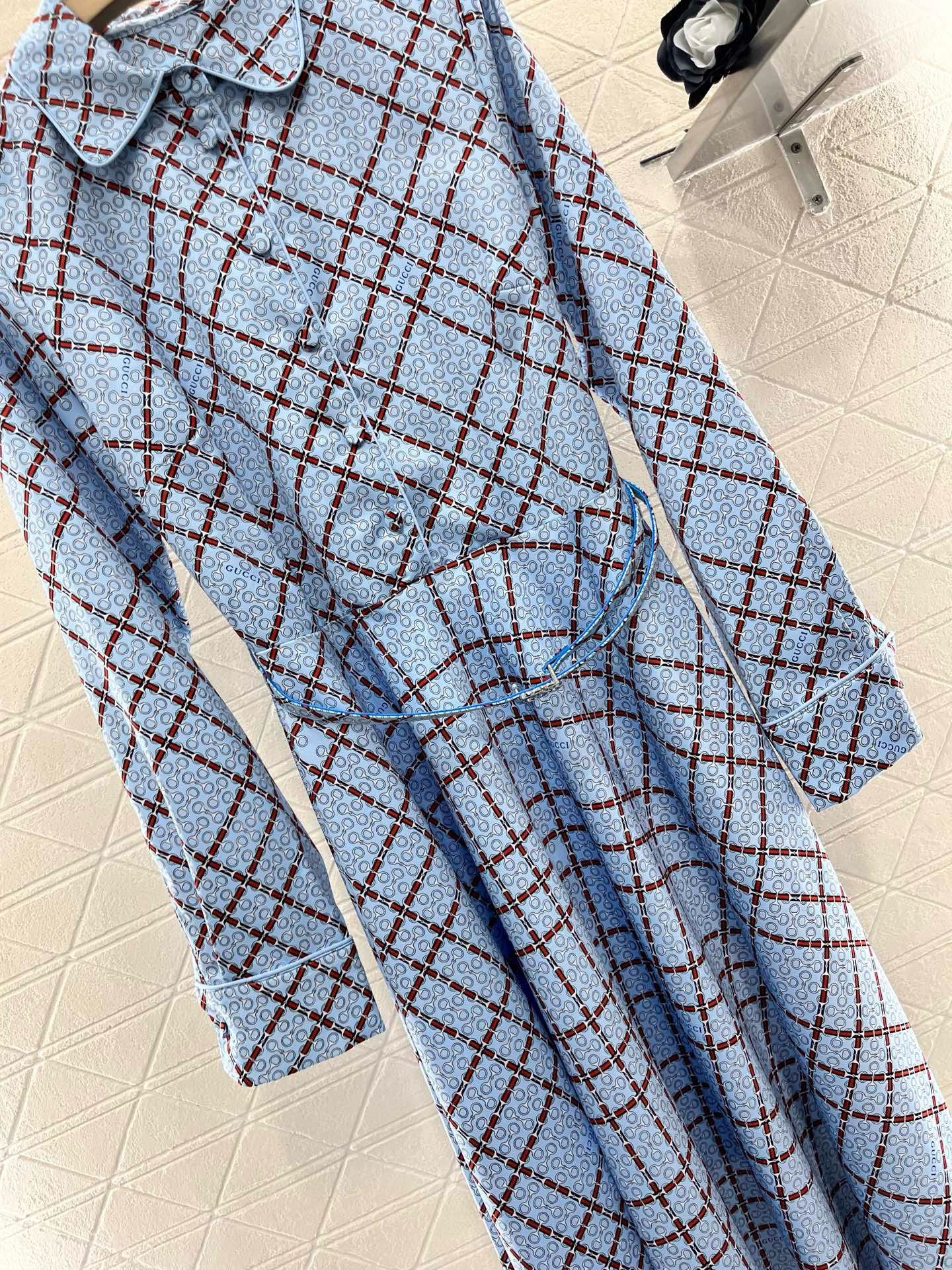 2025ss new product printed belt dress