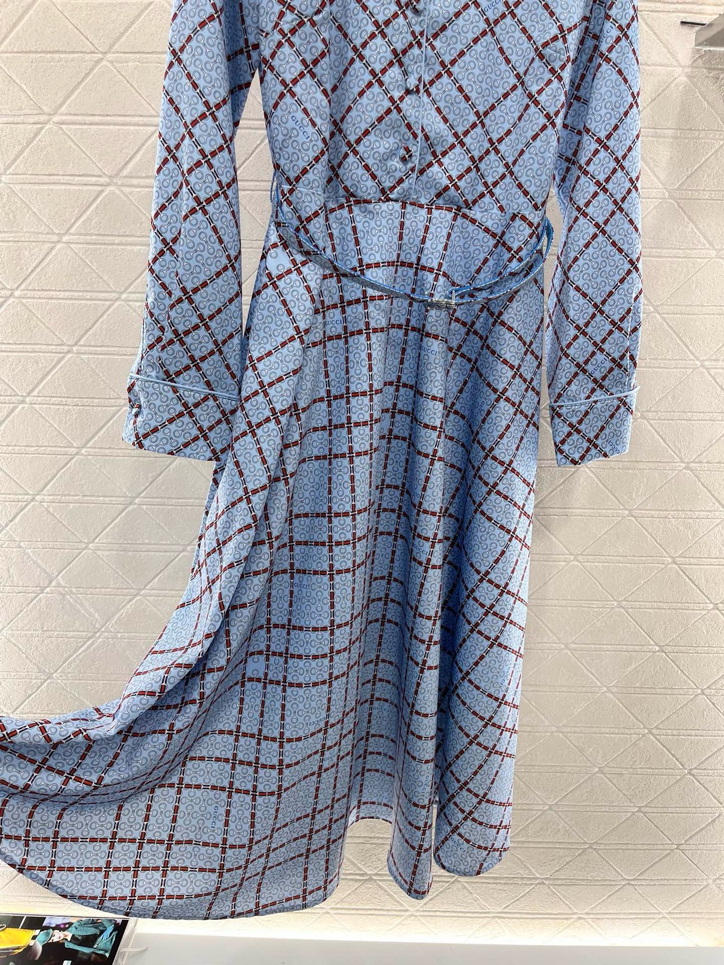 2025ss new product printed belt dress