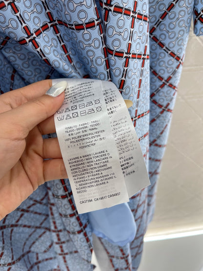 2025ss new product printed belt dress