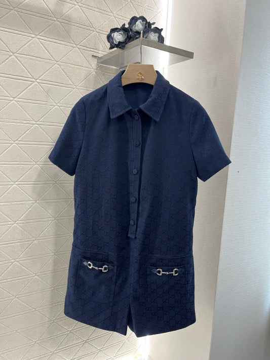 2025ss new product lapel jacquard dress