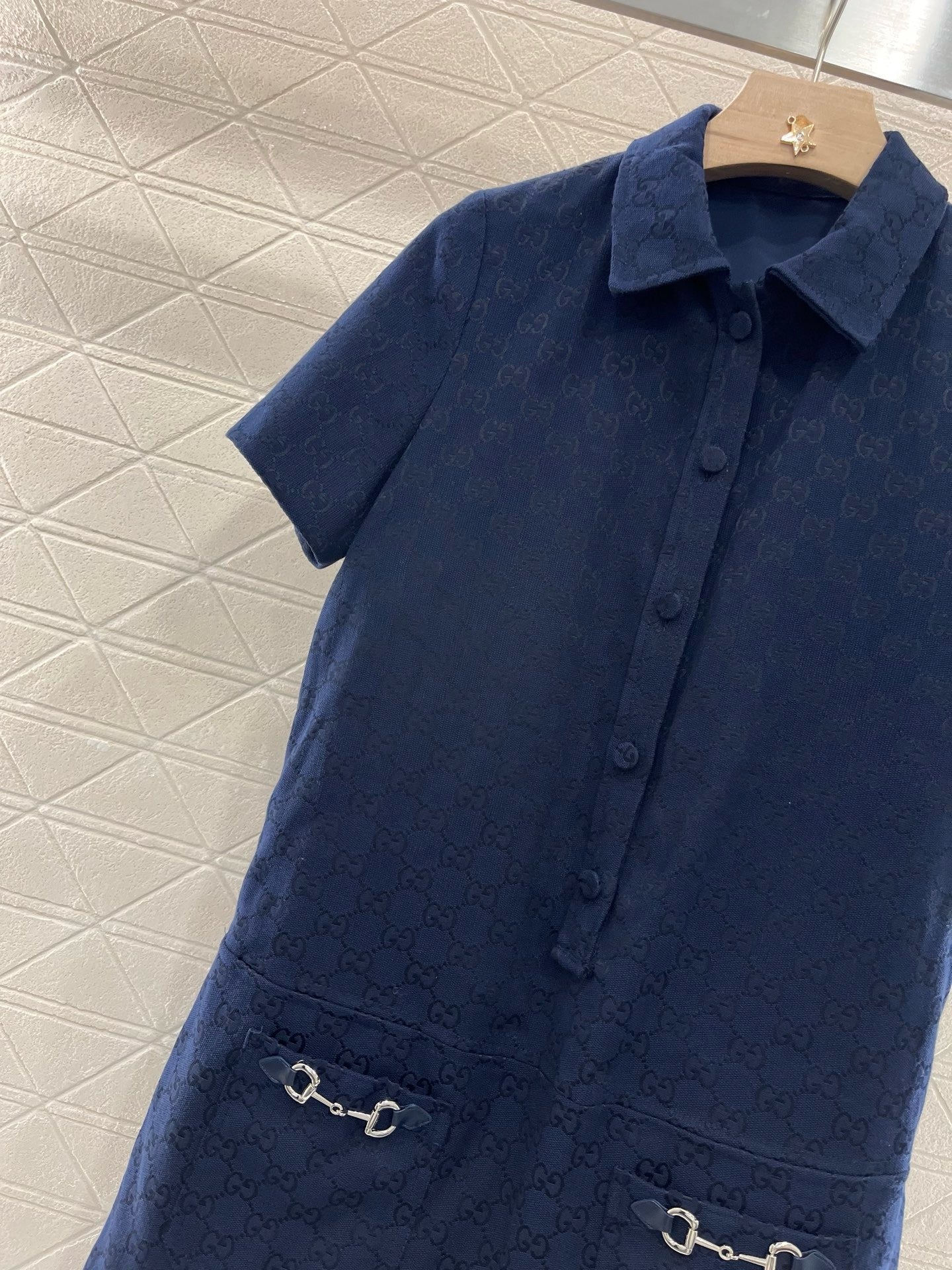 2025ss new product lapel jacquard dress
