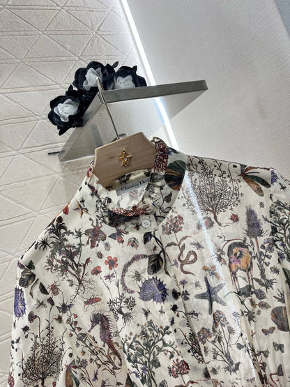 D* new product printed belt dress