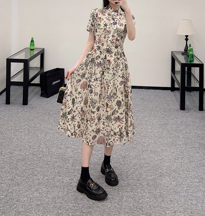 D* new product printed belt dress