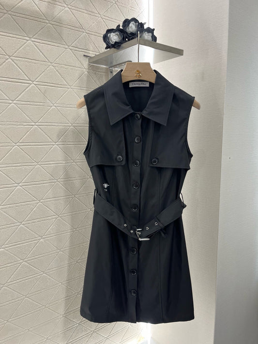 D*2025ss new product lapel vest dress