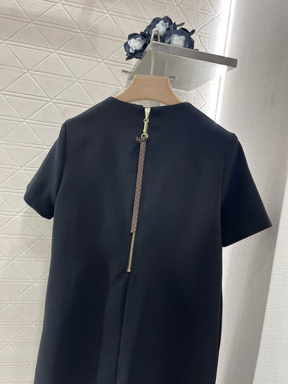 L*2025SS New Product Chain Short Sleeve Dress