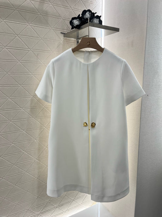 L*2025SS New Product Chain Short Sleeve Dress