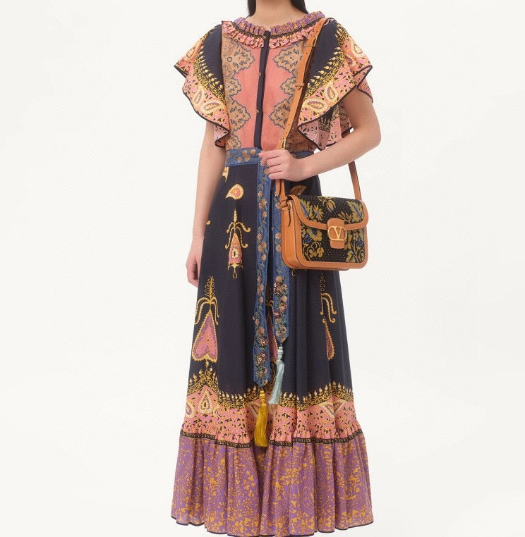 Valentin*2025SS New Product Printed Palace Dress