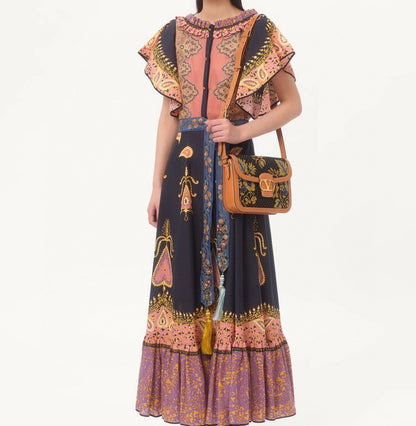 Valentin*2025SS New Product Printed Palace Dress