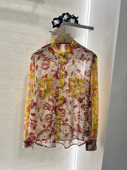 Valentin*  new product lace floral shirt