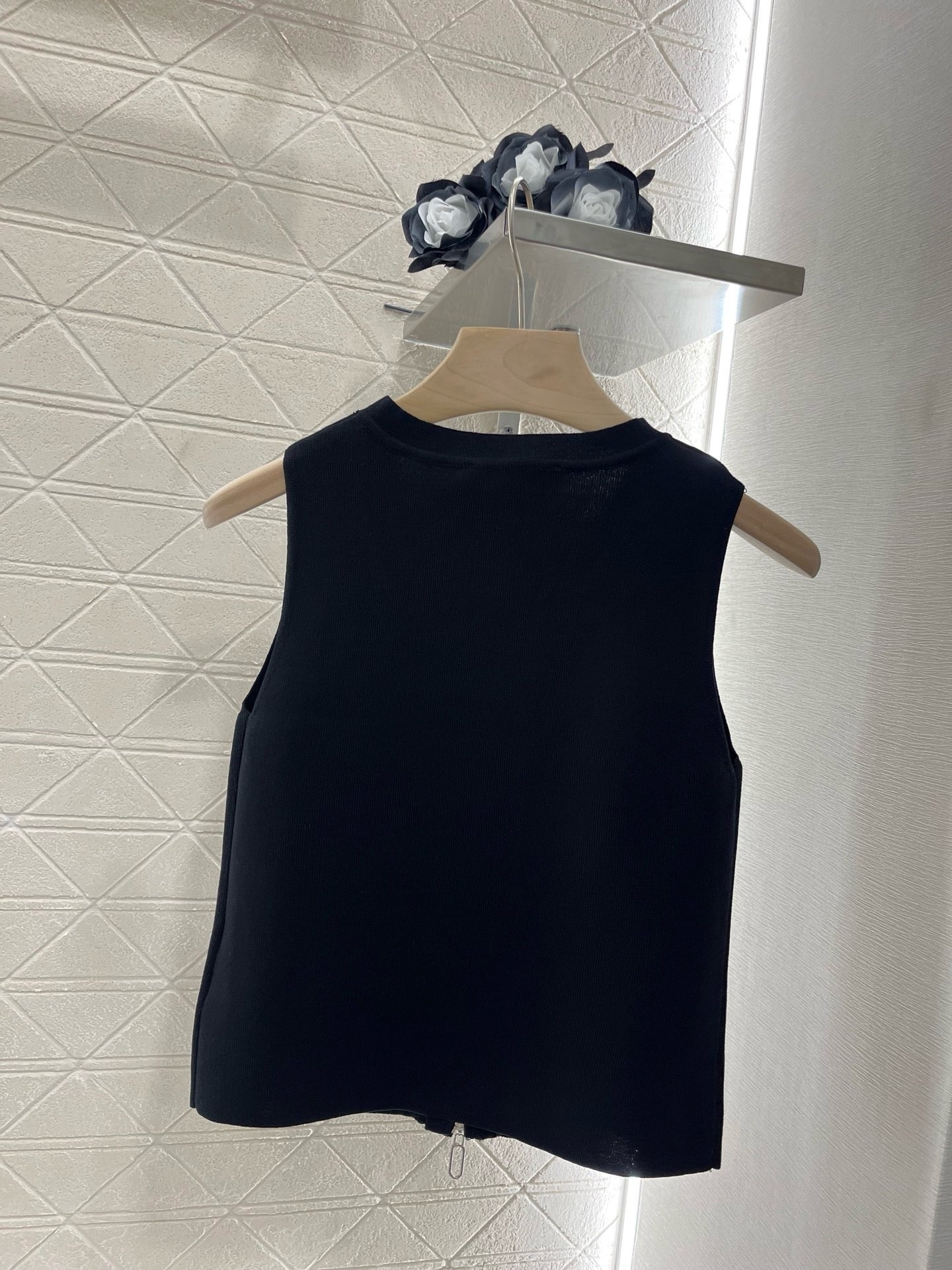 2025SS New Arrival Zipper Knit Vest