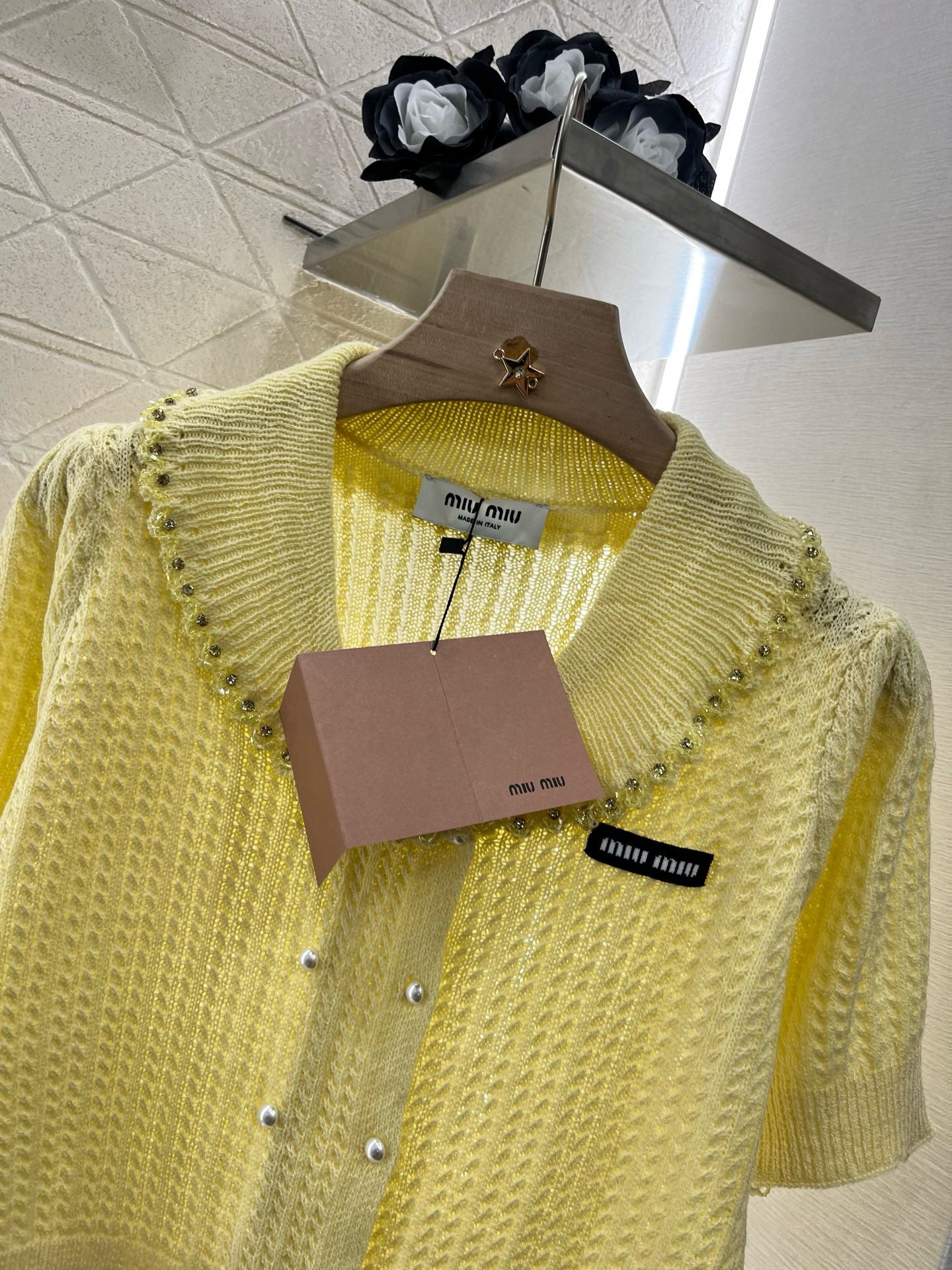 MI*MI*2025SS New Product Lapel Knitted Short Sleeve
